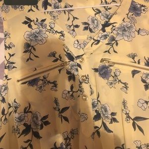 Yellow Button up Tank